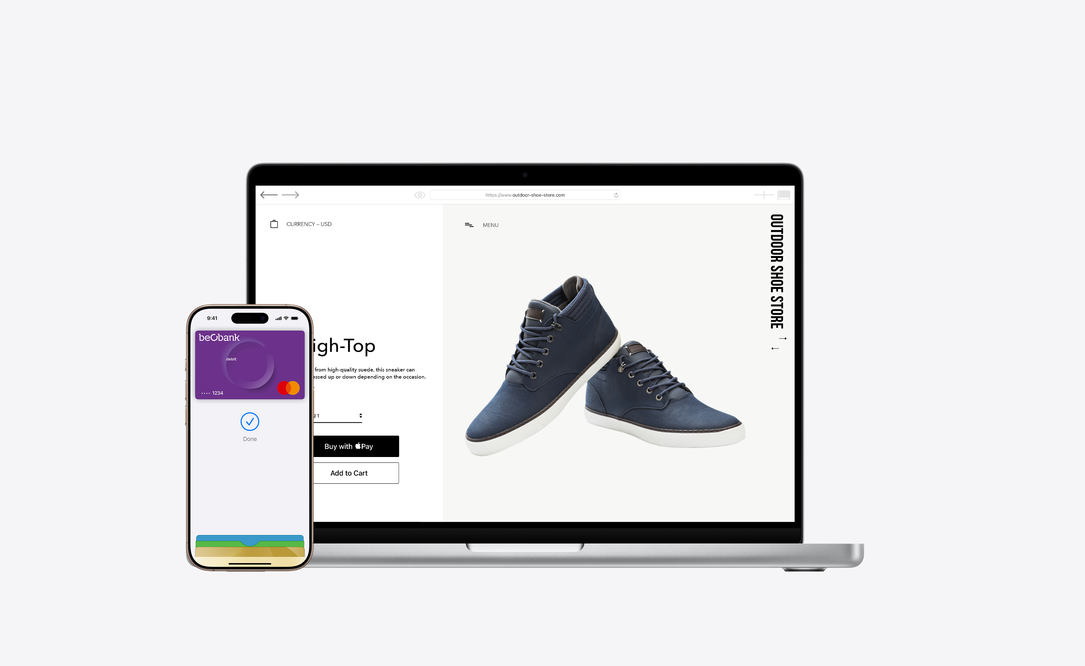 Logo Apple Pay, permettant de reconnaître la méthode de paiement.